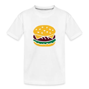 Burger - Kinder Premium Bio T-Shirt - Weiß - Vorne