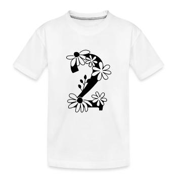 Zahl 2 - Kinder Premium Bio T-Shirt - Weiß - Vorne