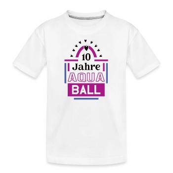 10 Jahre Aquaball Jubiläum Aquaballspielerin - Kinder Premium Bio T-Shirt - Weiß - Vorne