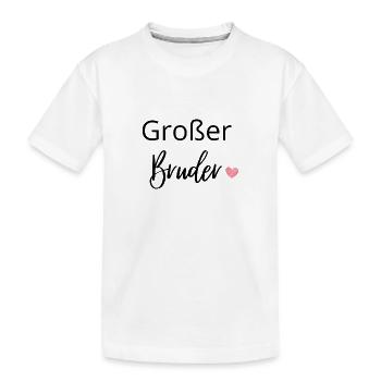 Großer Bruder - Kinder Premium Bio T-Shirt - Weiß - Vorne