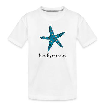 ES LEBE DER URLAUB. URLAUB. FROHER URLAUB - Kinder Premium Bio T-Shirt - Weiß - Vorne