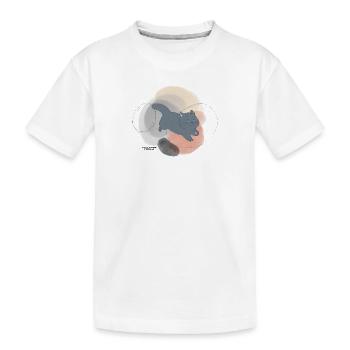 🐾 Schwarze Katze 🐈‍⬛ - Kinder Premium Bio T-Shirt - Weiß - Vorne