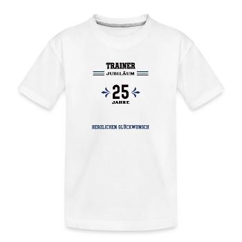 Trainer 25 Jahre Jubiläum 25. jähriges Jubilaeum - Kinder Premium Bio T-Shirt - Weiß - Vorne