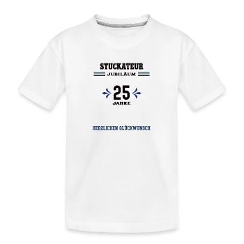 Stuckateur 25 Jahre Jubiläum 25. jähriges Jubi - Kinder Premium Bio T-Shirt - Weiß - Vorne
