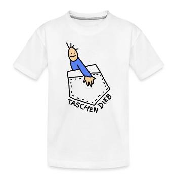 Dieb lustig (b) - Kinder Premium Bio T-Shirt - Weiß - Vorne