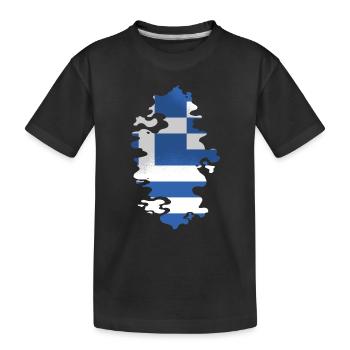 Grèce Drapeau Hellas Athènes Drapeau grec - T-shirt bio Premium Enfant - noir - Devant