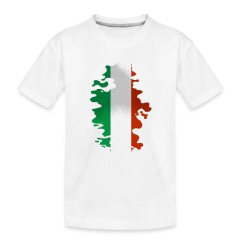 Italie Drapeau Vintage Drapeau Italien Occasion Look - T-shirt bio Premium Enfant - blanc - Devant