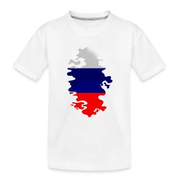Russia Flag Vintage Russian Flag Used Look - Kids' Premium Organic T-Shirt - white - Front