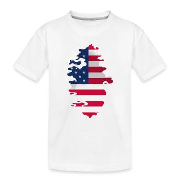 USA Flag America Flag Stars & Stripes Patriot - T-shirt bio Premium Enfant - blanc - Devant