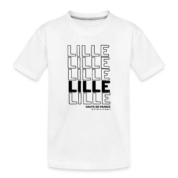 Lille - Kinder Premium Bio T-Shirt - Weiß - Vorne
