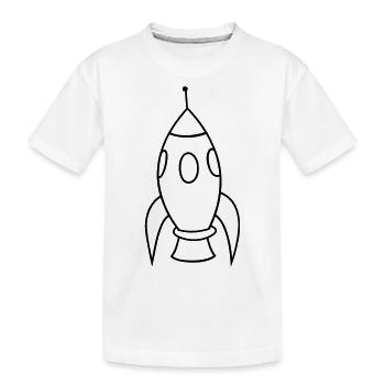 Rocket - Kids' Premium Organic T-Shirt - white - Front