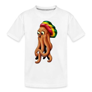rasta cthuhlu pieuvre - T-shirt bio Premium Enfant - blanc - Devant