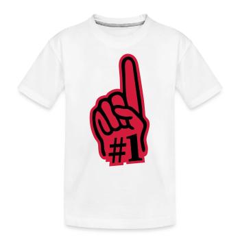 Fan Main (doigt) 02 - T-shirt bio Premium Enfant - blanc - Devant
