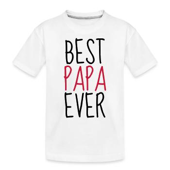 Papa Vati Vater Vatertag Geburtstag Dad Familie - Kinder Premium Bio T-Shirt - Weiß - Vorne