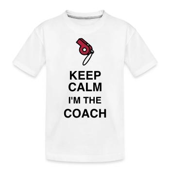 Coach / Coaching / Trainer / Sport - Kinder Premium Bio T-Shirt - Weiß - Vorne