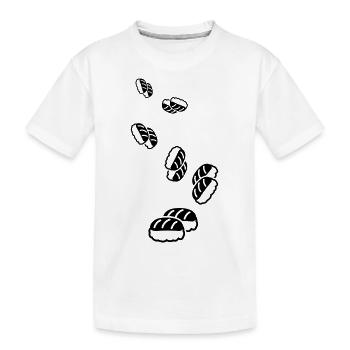 Sushi icon Silhouette - Kinder Premium Bio T-Shirt - Weiß - Vorne