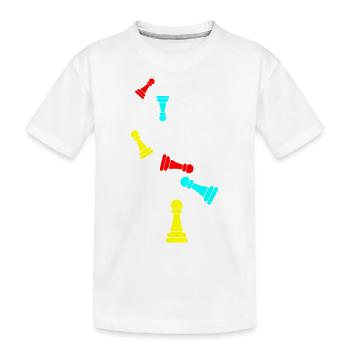 Läufer Bauer Schachfigur - Kinder Premium Bio T-Shirt - Weiß - Vorne