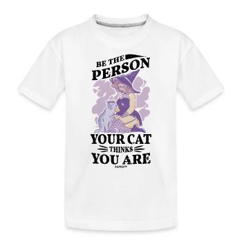 meilleur chat maman chat dame propriétaire de chat Geschen - T-shirt bio Premium Enfant - blanc - Devant