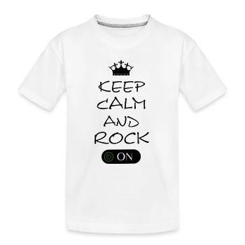 Rock, Heavy Metal, Rock on, Spruch für Rocker - Kinder Premium Bio T-Shirt - Weiß - Vorne