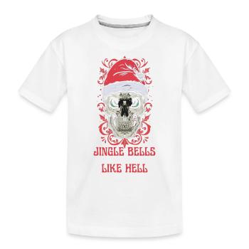 Conception de crâne de Noël : Jingle Bells comme l’enfer - T-shirt bio Premium Enfant - blanc - Devant