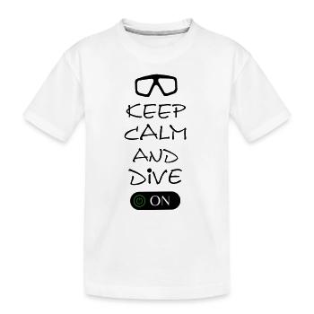 Diving Tauchen Taucherbrille - Kinder Premium Bio T-Shirt - Weiß - Vorne