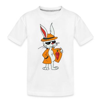Rabbit Rodent Carrot Carrots Hunger Vitamins Snack - Kids' Premium Organic T-Shirt - white - Front
