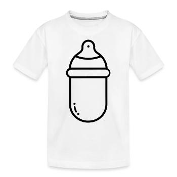 Flasche - Kinder Premium Bio T-Shirt - Weiß - Vorne