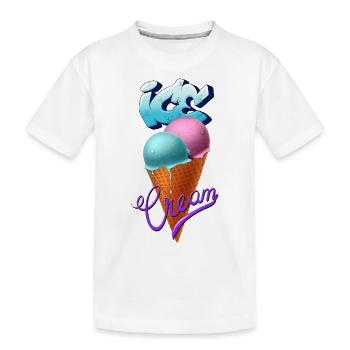 Eis - Kinder Premium Bio T-Shirt - Weiß - Vorne