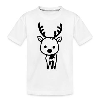 Cerf - T-shirt bio Premium Enfant - blanc - Devant