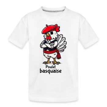 Poulet Basquaise - Dunkler Text - Kinder Premium Bio T-Shirt - Weiß - Vorne