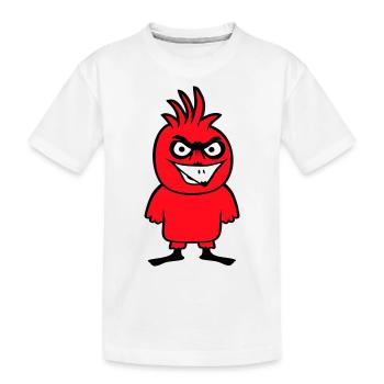 Papagei Vogel starrt böse gefährlich aggresive Wut - Kinder Premium Bio T-Shirt - Weiß - Vorne