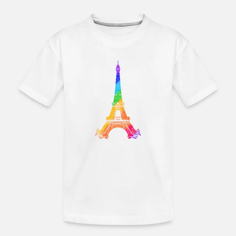 Eiffelturm - Kinder Premium Bio T-Shirt - Weiß