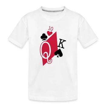 playing cards - Kids' Premium Organic T-Shirt - white - Front