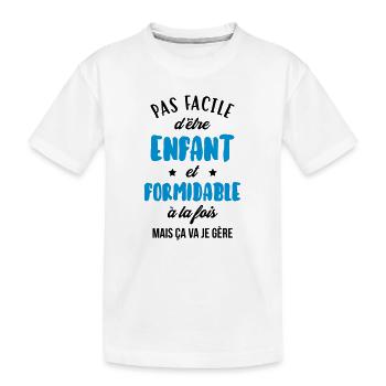 Teenager / Jugendliche / Jugendlicher / Kind - Kinder Premium Bio T-Shirt - Weiß - Vorne