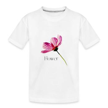 Blume - Kinder Premium Bio T-Shirt - Weiß - Vorne