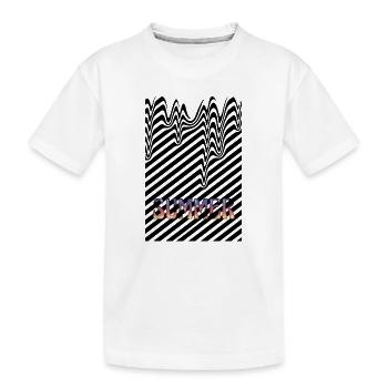 Eté chaleur rayures noires - T-shirt bio Premium Enfant - blanc - Devant
