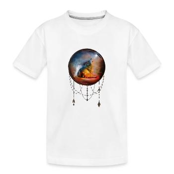 La majesté des loups avec le feu et l’eau - T-shirt bio Premium Enfant - blanc - Devant