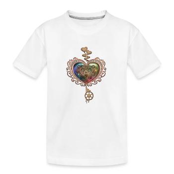 Cœur Steampunk romantique - T-shirt bio Premium Enfant - blanc - Devant
