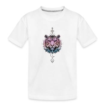 Merveilleux tigre coloré - T-shirt bio Premium Enfant - blanc - Devant