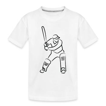 Cricket Kerl - Kinder Premium Bio T-Shirt - Weiß - Vorne