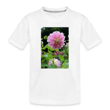 Dahlia rose rose fleur, fleur - T-shirt bio Premium Enfant - blanc - Devant