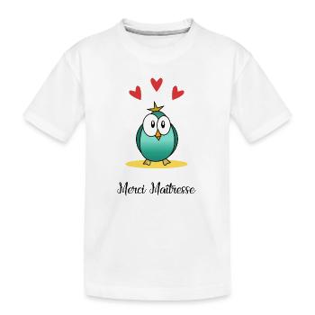 MERCI. MAÎTRESSE. MERCI MAÎTRESSE - T-shirt bio Premium Enfant - blanc - Devant