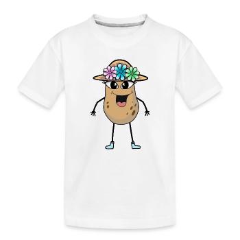 Pomme de terre Fille Légumes Pommes de terre - T-shirt bio Premium Enfant - blanc - Devant