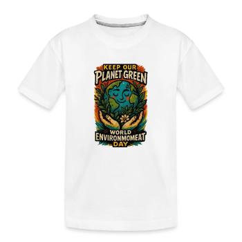 Audacieux Terre Activiste Rétro Design Monde Environnement - T-shirt bio Premium Enfant - blanc - Devant