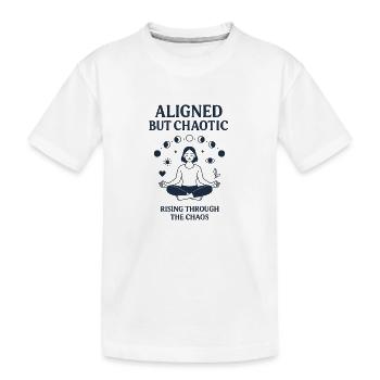 Conception de méditation équilibrée et chaotique - T-shirt bio Premium Enfant - blanc - Devant