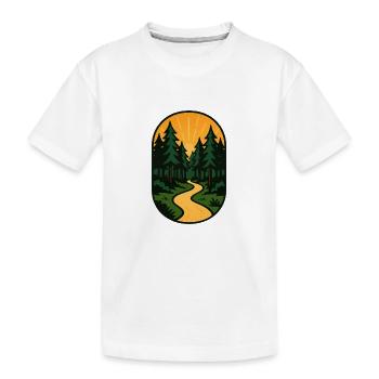 Évasion sur le sentier forestier - T-shirt bio Premium Enfant - blanc - Devant