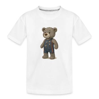 Lord Petzi Triathlet - Kinder Premium Bio T-Shirt - Weiß - Vorne