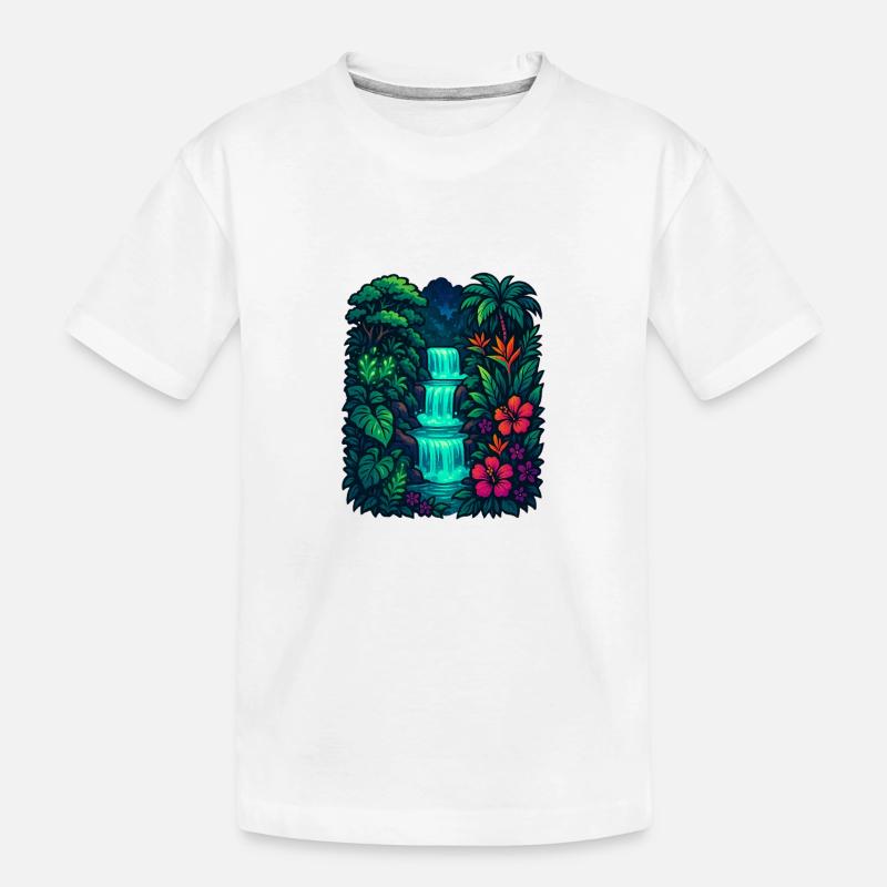 Cascade tropicale - T-shirt bio Premium Enfant - blanc