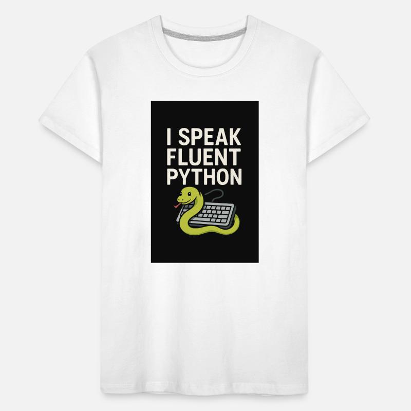 Python Coding Snake Kids' Premium Organic T-Shirt
