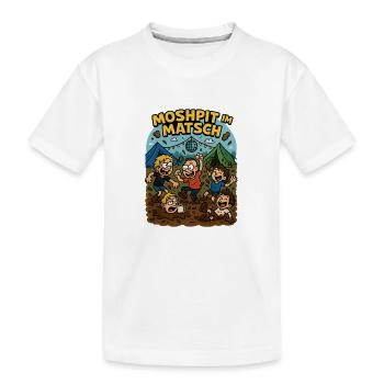 Festival Crew Crowd im Matsch Festival Camping - Kinder Premium Bio T-Shirt - Weiß - Vorne